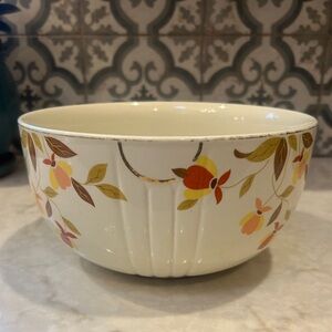 Vintage MCM 1950s Hall's Superior Jewel Tea Autumn Leaf Mixing /Serving Bowl-EUC